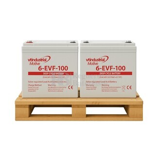 Pack 2 Bateras VT MOTIVE 6-EVF100 | para Fregadora 12V 100 Amperios